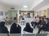 حضور سرپرست شبکه بهداشت و درمان درمیان به اتفاق بخشدار میاندشت ، معاون بهداشتی و مسئول هماهنگی و گسترش شبکه در مراکز خدمان جامع سلامت گسک و بورنگ